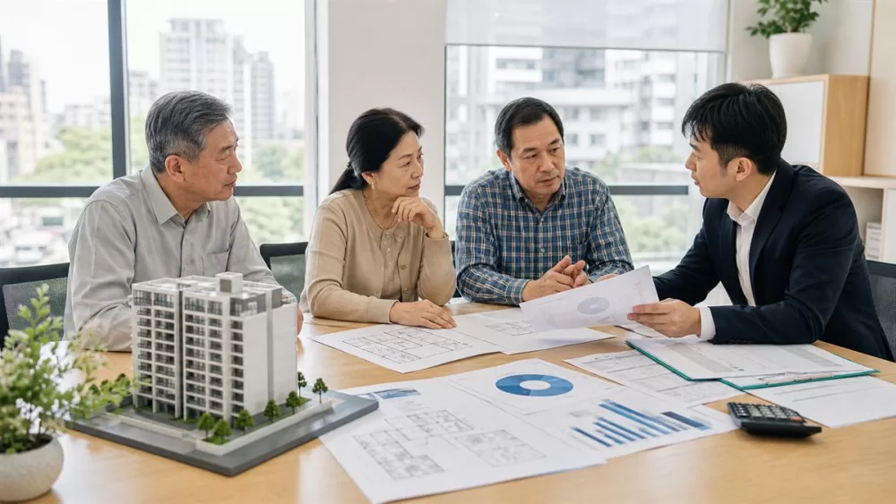 都市更新權利變換估價報告與權利價值異議討論示意圖