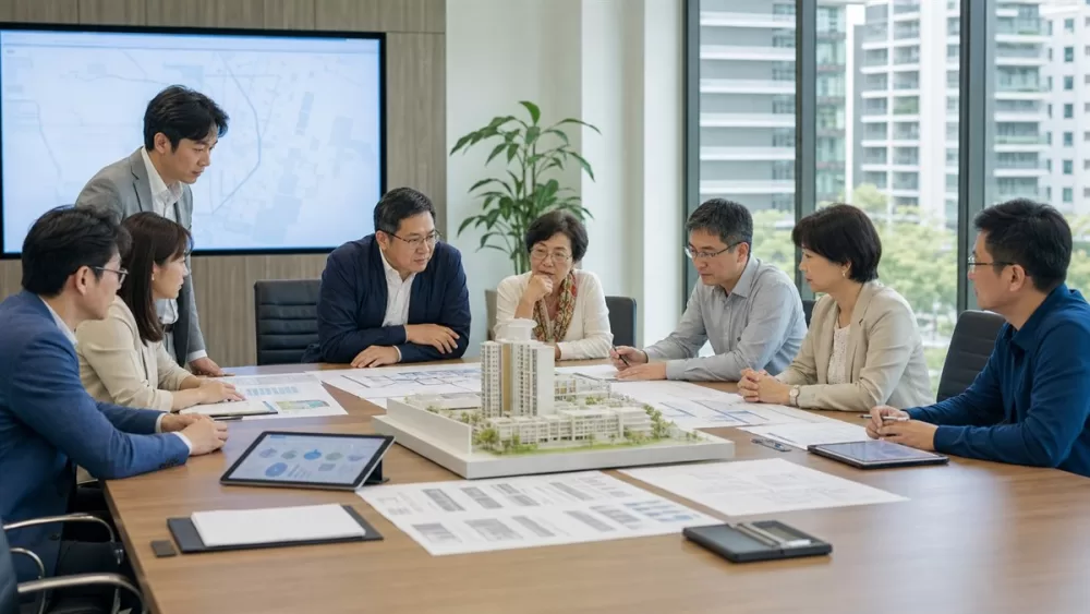 社區評估是否適合自主更新模式的會議討論示意圖