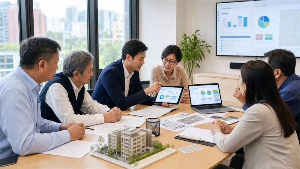更新會成員使用數位管理系統整理會員產權與會議資料示意圖