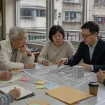 台灣老屋社區住戶與專業顧問討論自主更新與都市更新路線